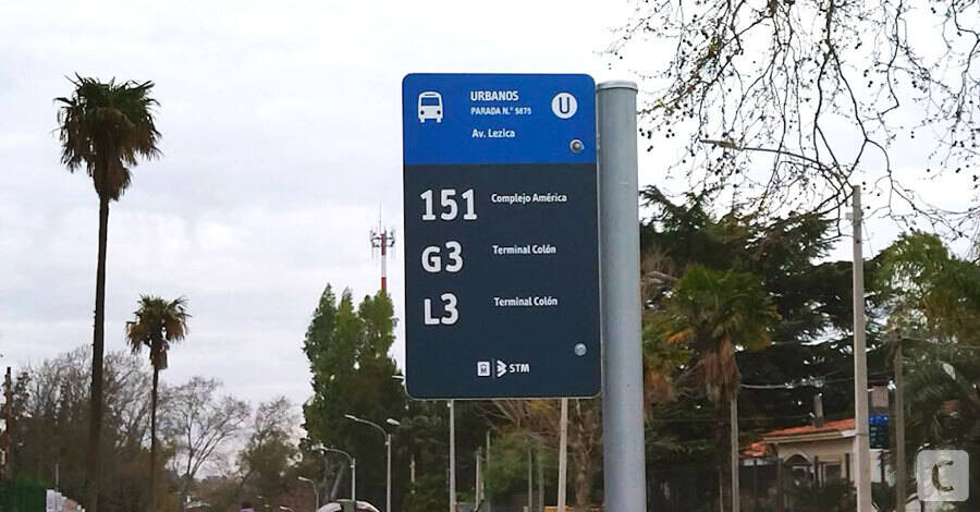 paradas de omnibus en el barrio