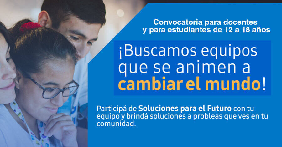 Convocatoria para docentes y para estudiantes de 12 a 18 aos