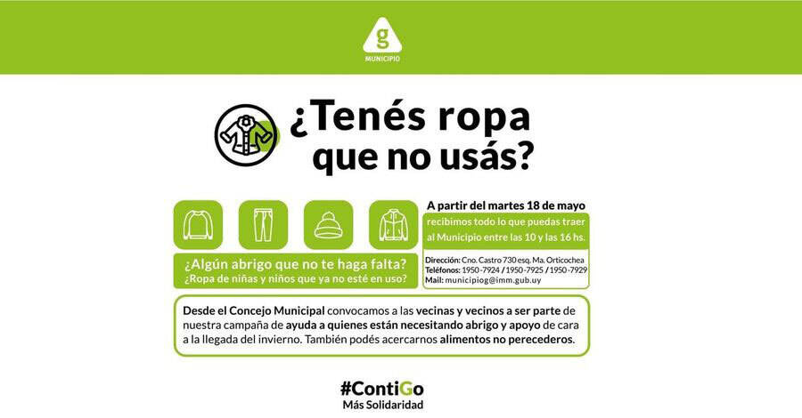 ropa para donar municipio g