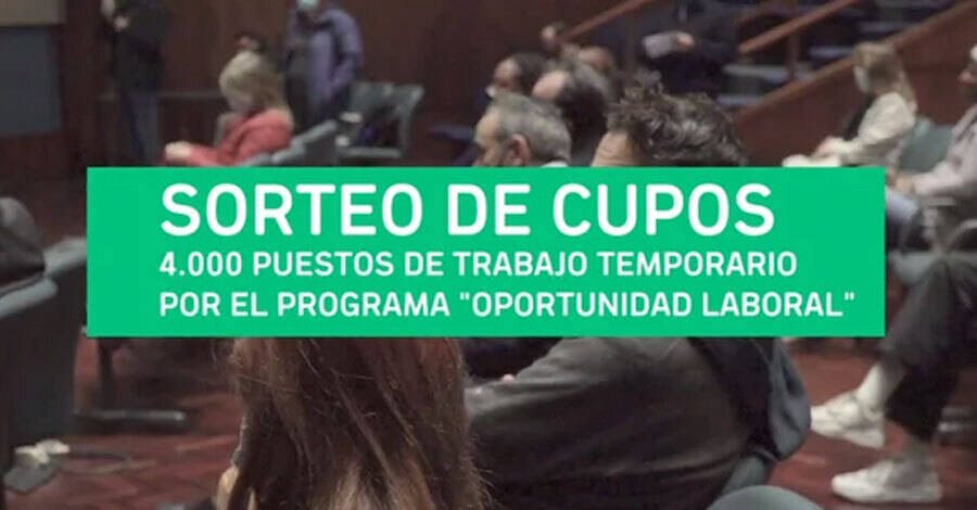 sorteo de cupos oportunidad laboral 2021