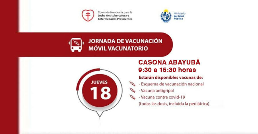 Vacunatorio móvil en la Casona Abayubá