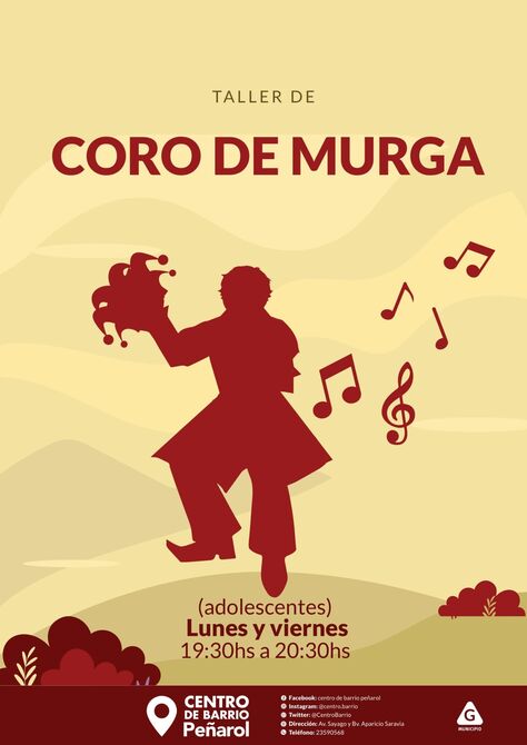 taller coro de murga afiche