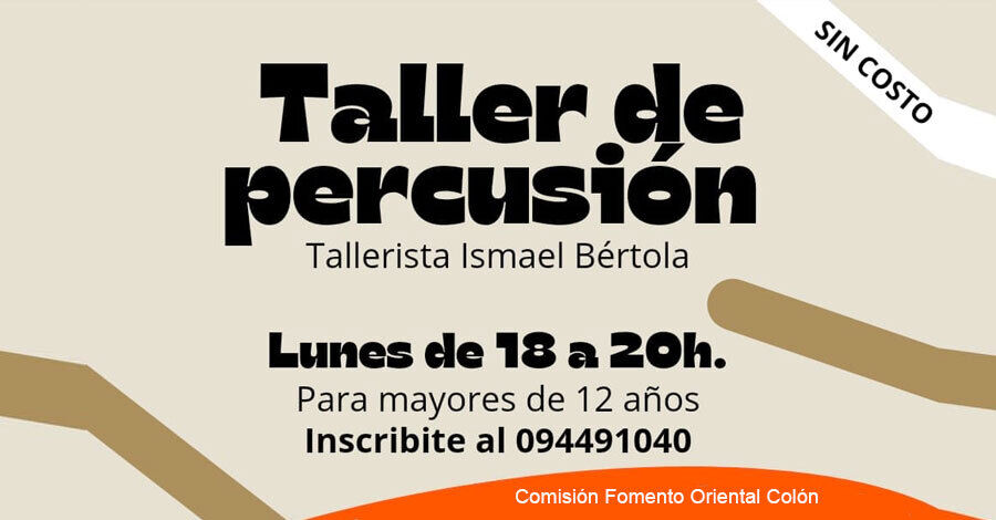 Taller de Percusión en el Centro Cultural Oriental Colón