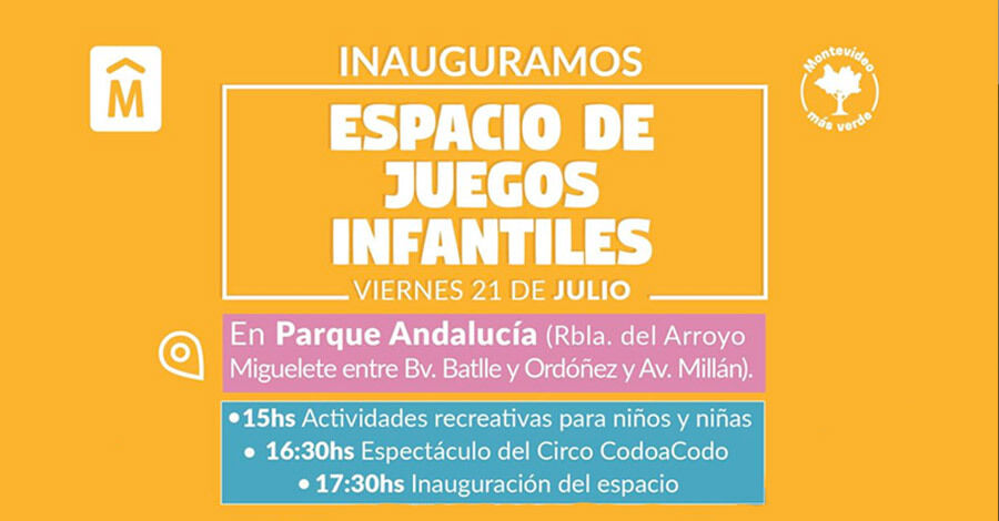 Inauguración de espacio de juegos infantiles en el Parque Andalucía