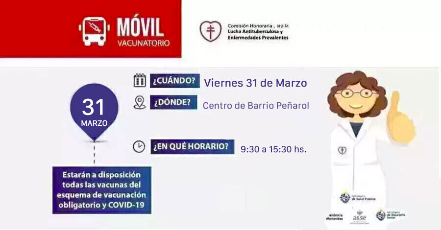 Jornada de vacunación en el Centro de Barrio Peñarol