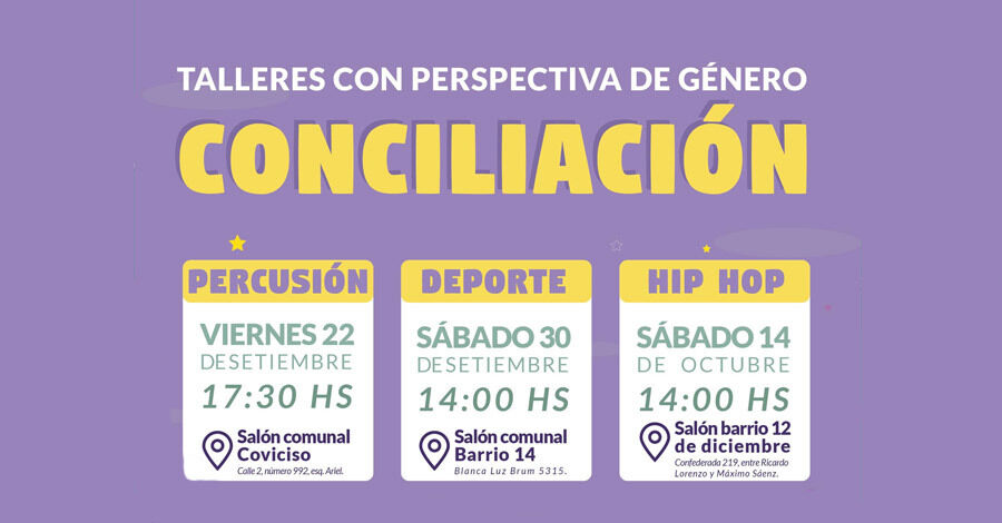 Talleres de perspectiva de género en el salón Barrio 12 de Diciembre
