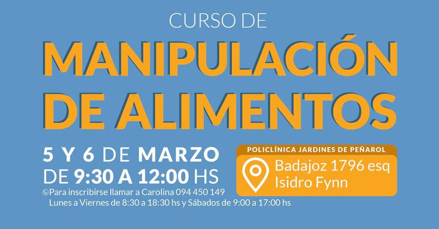 Curso de Manipulación de Alimentos en la Policlínica Jardines de Peñarol