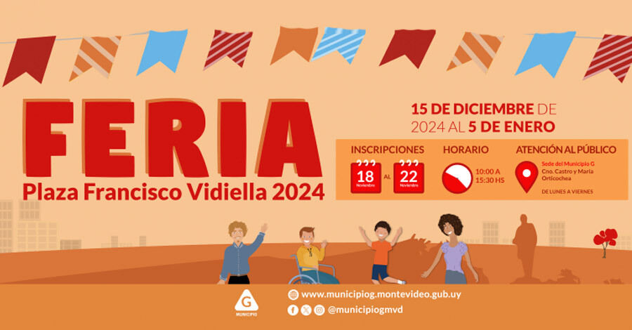 Inscripciones para la feria de Plaza Vidiella 2024 - 2025