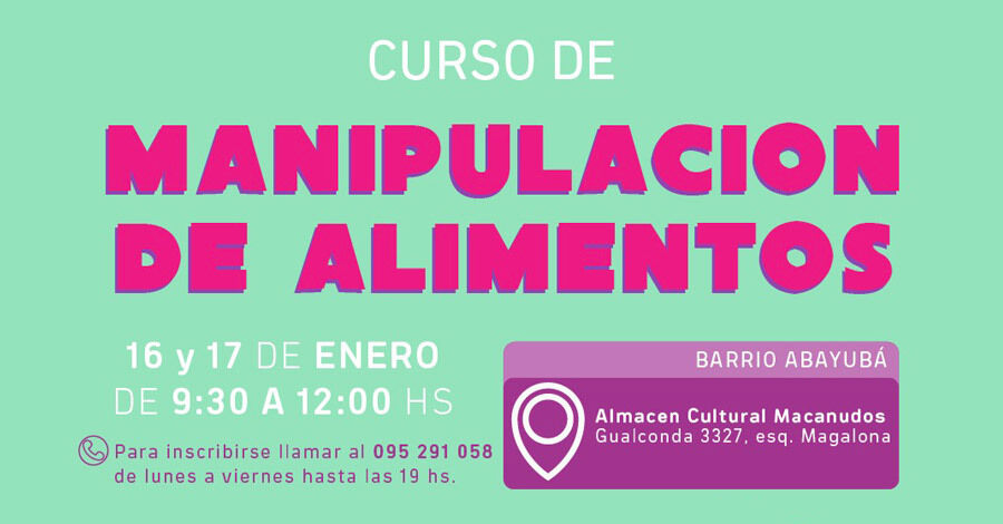 Curso de Manipulación de Alimentos en el Almacén Cultural Macanudos