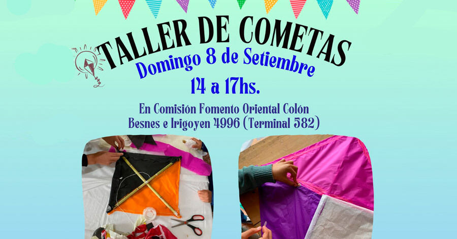 Taller de elaboración de cometas en la Comisión Oriental Colón