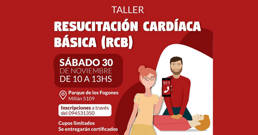 Taller de resucitación cardíaca básica en el Parque de los Fogones