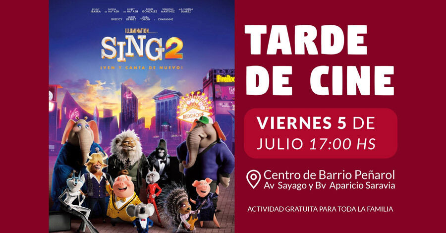 Sing 2 en el Centro de Barrio Peñarol