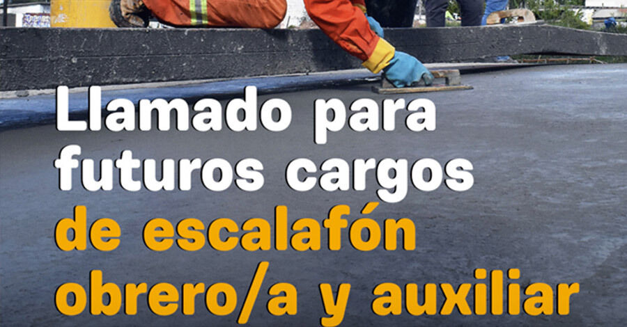La Intendencia de Montevideo llama a Concurso para cargos de escalafón obrero/a y auxiliar