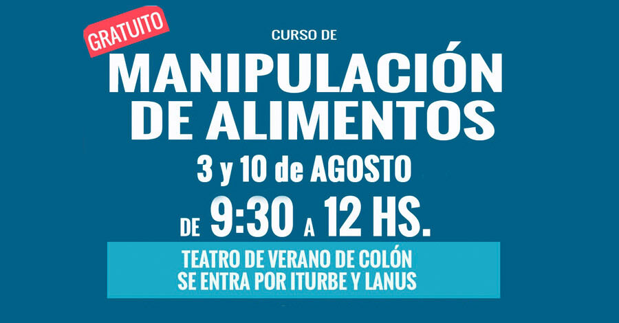Curso de manipulación de alimentos en el Teatro de Verano de Colón