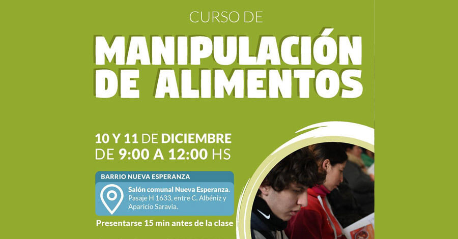 Curso de Manipulación de Alimentos en el Salón Comunal Nueva Esperanza