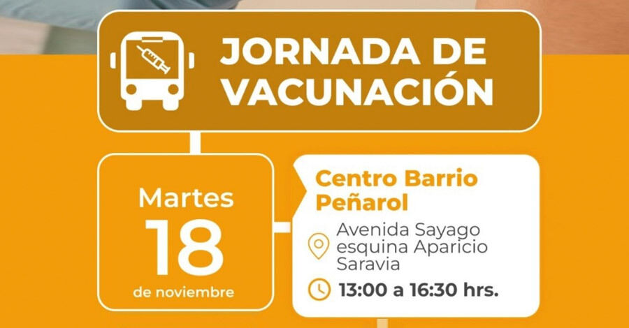 Vacunación móvil en el Centro de Barrio Peñarol