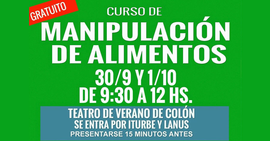 Curso de Manipulación de Alimentos en el Teatro de Verano de Colón