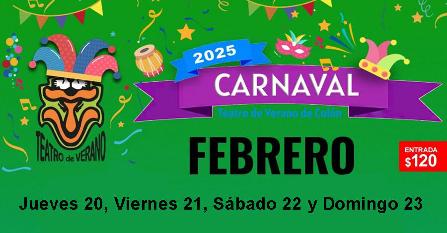 Programación para los días jueves 20, viernes 21, sábado 22 y domingo 23 a las 20 horas en el Teatro de Verano de Colón