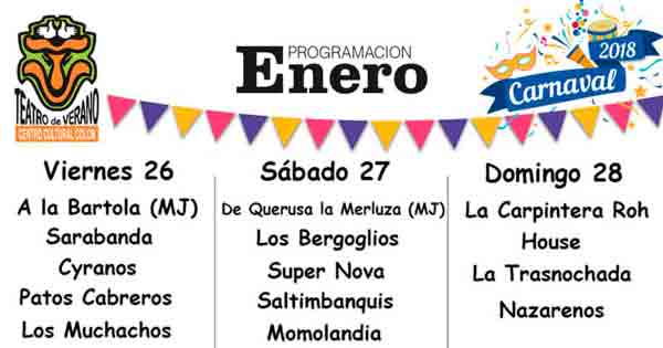 Carnaval 2018 26 27 y 28 de enero