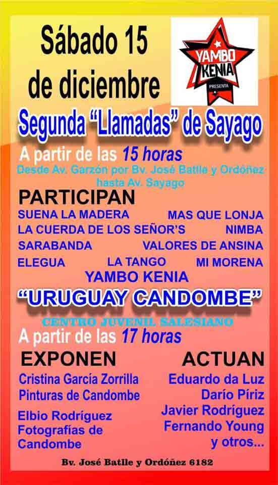 afiche desfile de llamadas sayago 2018