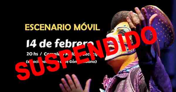 escenario movil suspendido