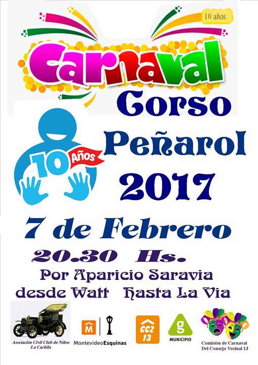 afiche de corso de penarol