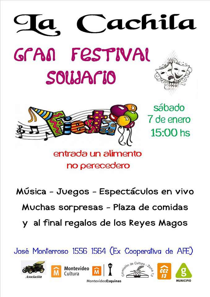 afiche de festival solidario la cachila