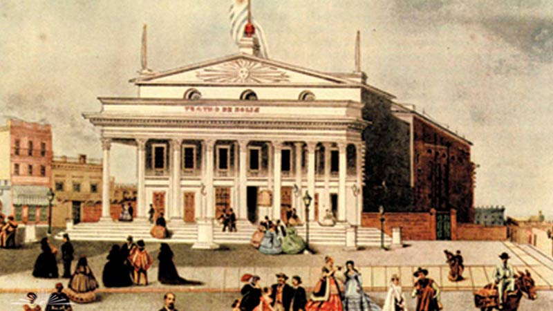 dibujo antiguo del teatro solis