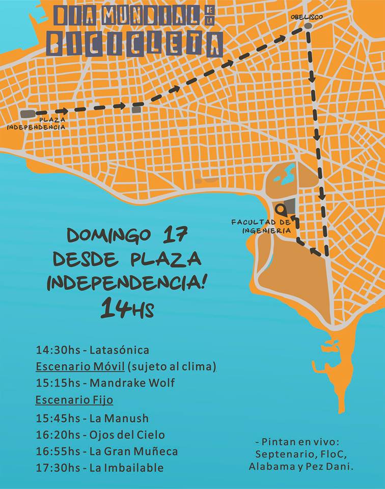mapadeldiadelabicicletadeldomingo17desdelaplazaindependenciaalafacultaddeingenieria