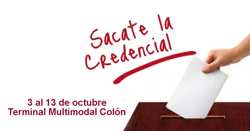 sacate la credencial del 3 al 13