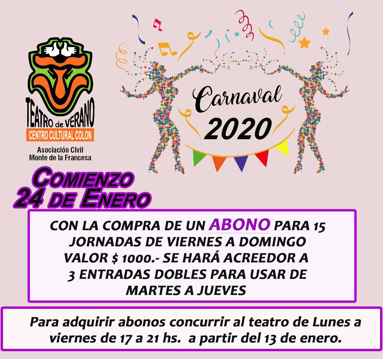 afiche de abonos