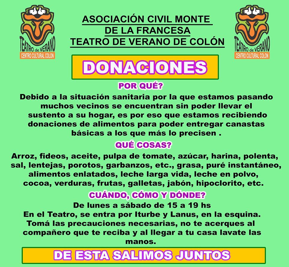 afiche donaciones 2020