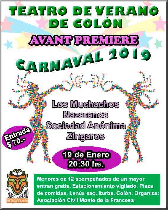 avant premiere carnaval 2019