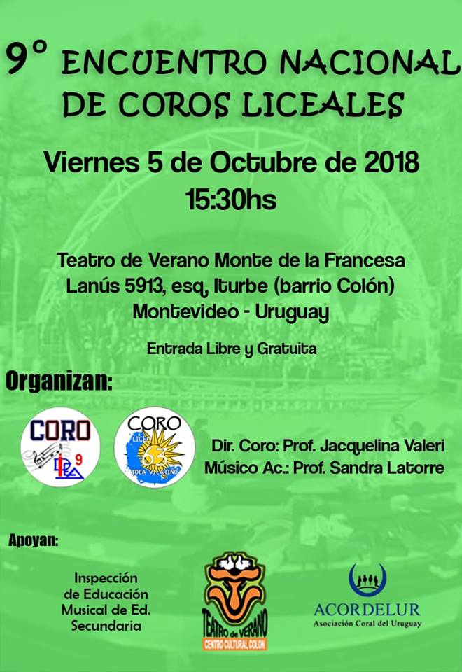 encuentro nacional de coros liceales afiche 2018