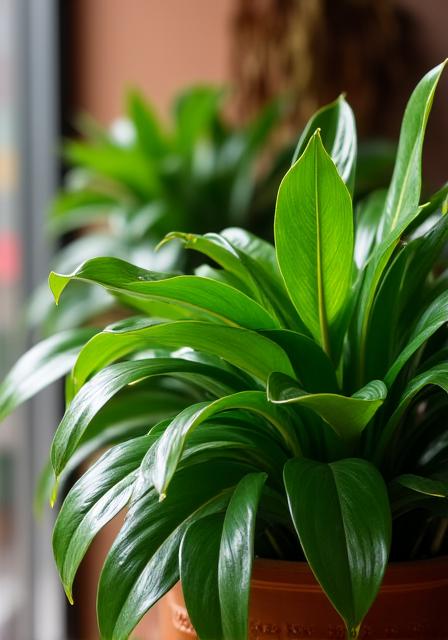 Detalle de la decoración con plantas del café