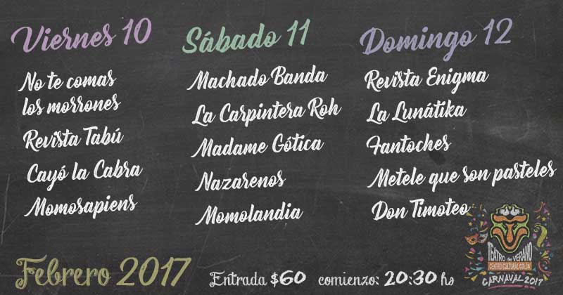 pizarron carnaval Febrero 11