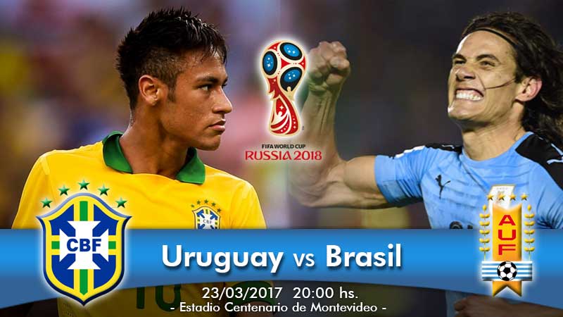 URUGUAY VS BRASIL eliminatorias russia 2018