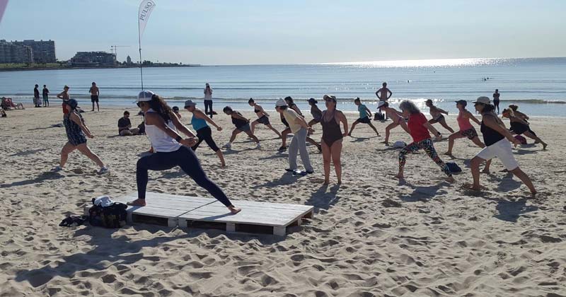 fitnees en la playa