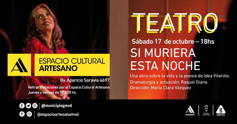 si muriera esta noche en el espacio cultural artesano 2020