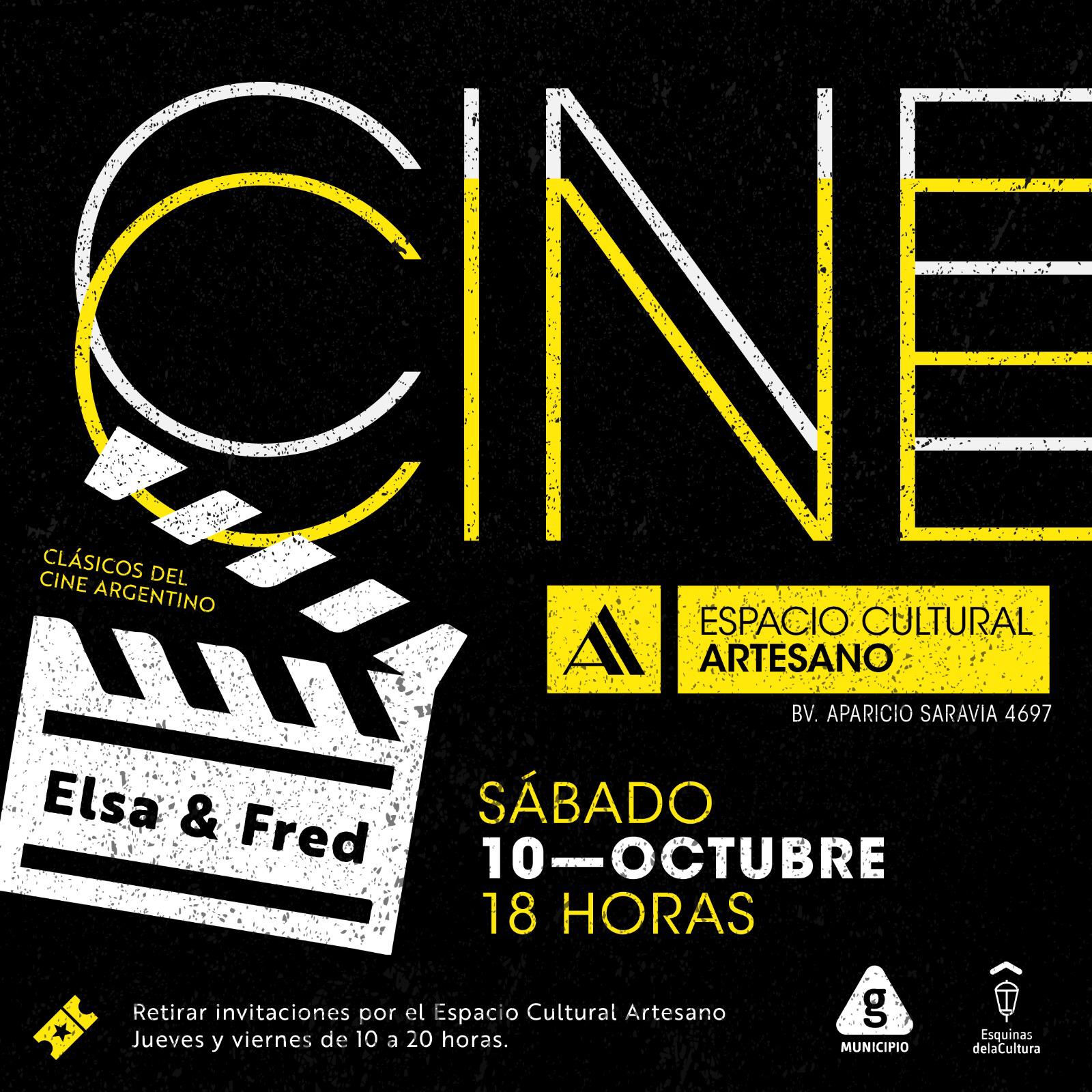 afiche cine en centro cultural artesano