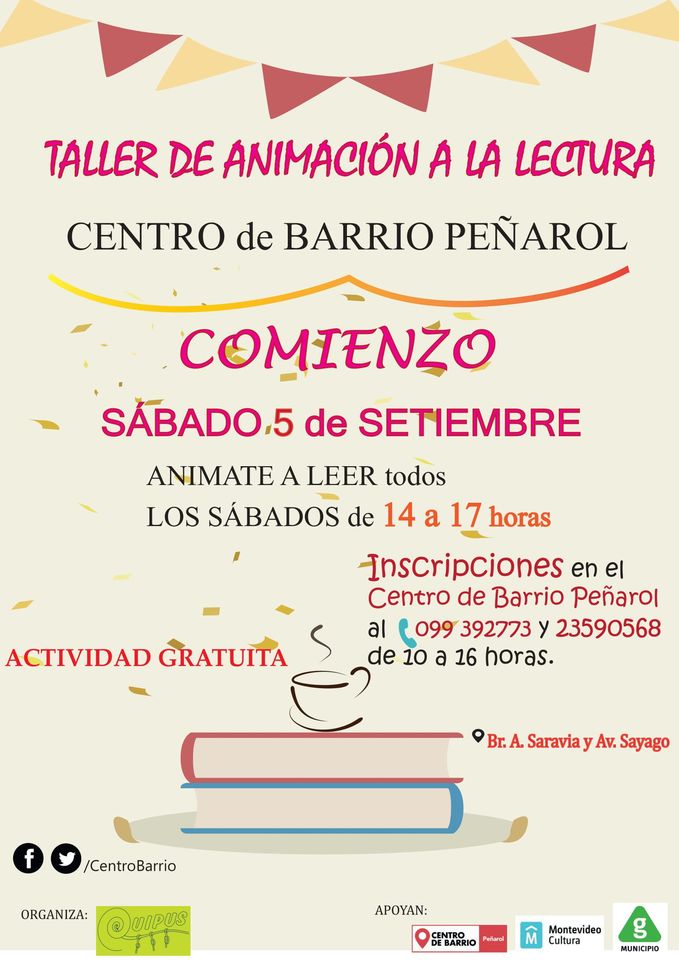 afiche taller de lectura el el CBP 2020