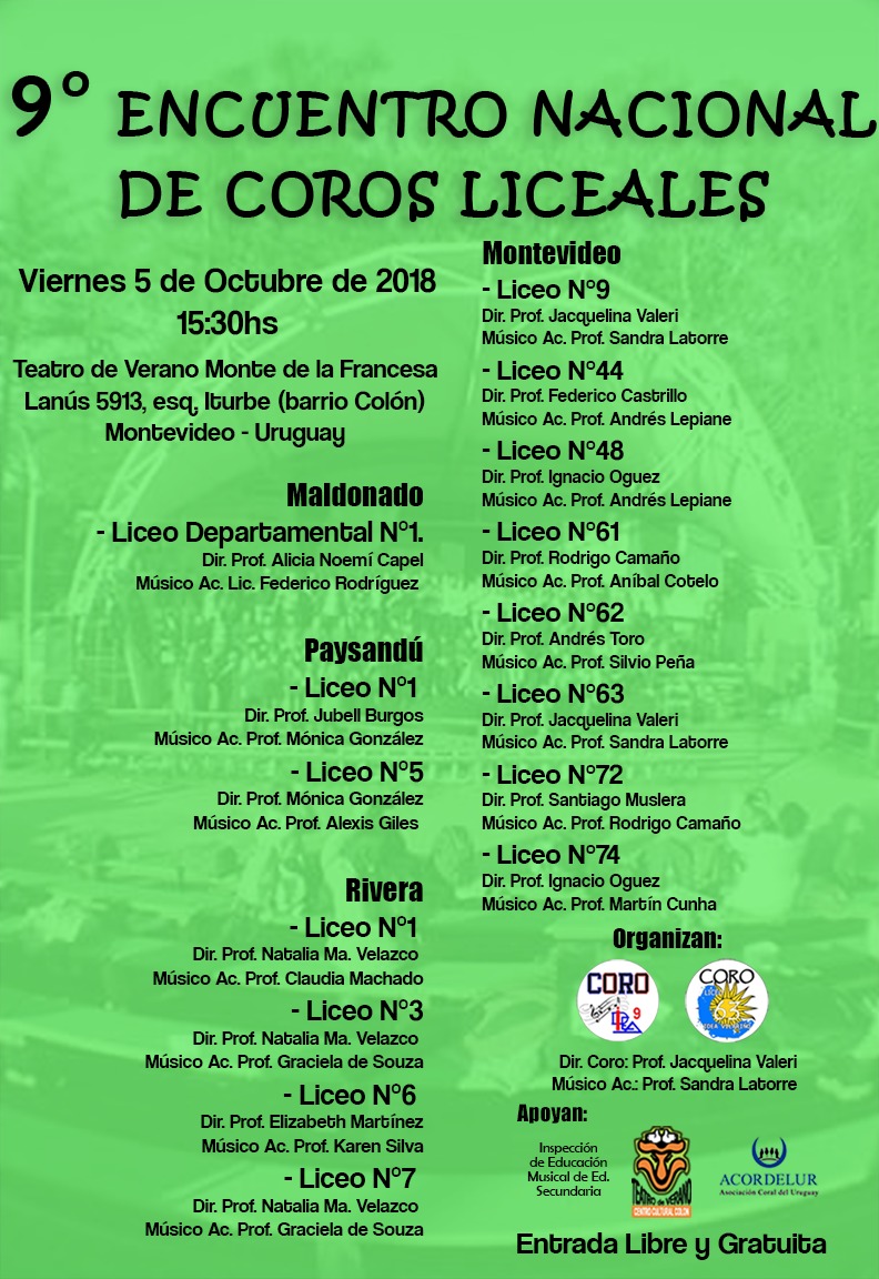 encuentro nacional de coros programacion