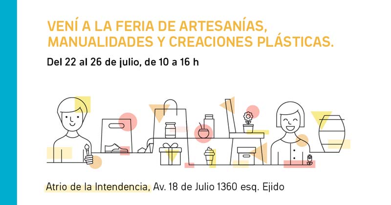 feria en el atrio de la intendencia