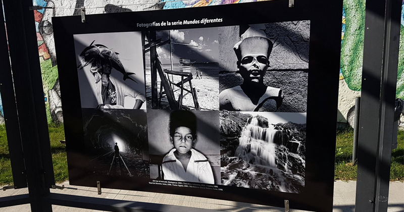 muestra en el centro de barrio